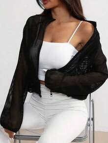 Women's Quick-Dry Mesh Yoga Jacket - Long Sleeve, Half Zip, Loose Fit Activewear Top For Running & Fitness