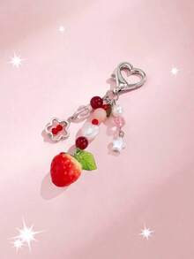 ROMWE Kawaii 1pc Fashionable Hippie Geometric Swirl Star Moon Fairy Crystal Tassel Keychain Bag Charm - 多色 4 - 查看 2