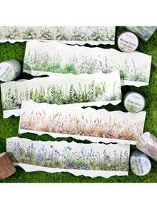 Băng dính Washi họa tiết hoa mùa xuân 2m/cuộn, nhãn dán thẩm mỹ sáng tạo, đồ dùng thủ công trang trí cắt dán DIY, quà tặng ngày lễ, văn phòng phẩm trường học làm sổ lưu niệm cá nhân hóa - Màu xanh lam - Xem 3