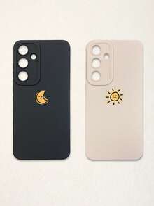 Couple Phone Cases - Sun & Moon Design, Black & White Phone Cases Compatible With IPhone & Galaxy Smartphones, Phone Cases, Case Compatible With IPhone 17 Pro Max, Covers, Cute Phone Cases, Compatible With IPhone 13, 15, 16 Pro Max, 16 - Multicolor - View 46