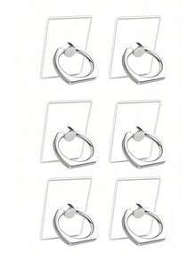 Transparent Mobile Phone Ring Bracket 360 ° Rotation Mobile Phone Ring Bracket Mobile Phone Finger Bracket, Slouchy Acrylic Ring Rack, Vertically Flip Compatible With IPhone, Android Phone, Gift For Birthday, Family, Friends Finger Ring Holder, Phone Grip, Phone Accessories - Clear - View 11