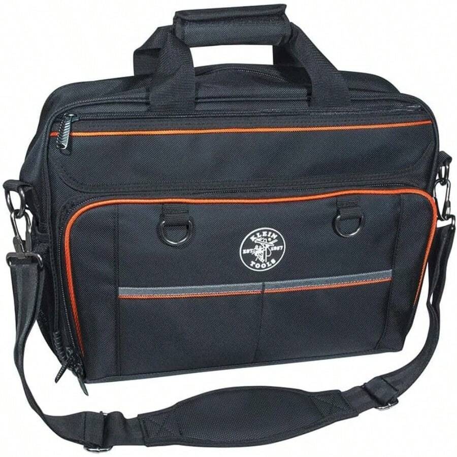 Klein Tools Tool Bag Tradesman Pro Tech Bag With Laptop Pocket Black And Orange 55455M - Multicolor - View 1
