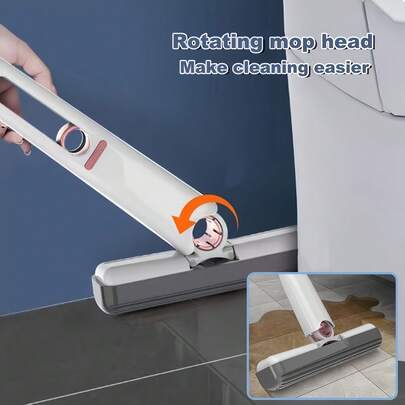 Mopa de mano mini para encimeras de cocina y baño, mopa de esponja absorbente con diseño colgante, herramienta de limpieza portátil sin batería necesaria