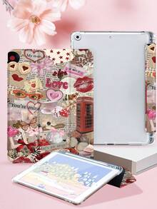 Funda protectora de tableta con patrón de collage personalizado retro, compatible con iPad 9.7/10.2/10.5/10.9/12.9/Pro 11, 10.a generación, compatible con Samsung Galaxy Tab S6 Lite 10.4 pulgadas, compatible con Kindle Paperwhite 12.a generación 2024, Kindle (11.a generación) lanzamiento 2022, Kobo Clara Color, protección antirrotura suave, soporte inteligente/activación/suspensión automática