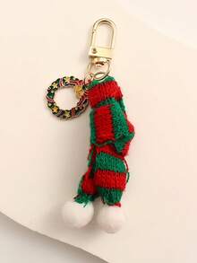 1 PC Chaveiros com tema de Natal, flocos de neve, caixas de presente de Natal, renas, sinos de Natal, pingentes artesanais de Papai Noel, acessórios, chapéus de malha, chaveiros, árvores de Natal, bonecos de neve, pequenos presentes de Natal, adequados para presentear, diariamente requintados e fofos