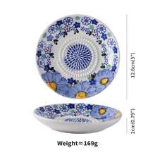 Plato de servir multiusos de cerámica, molinillo manual de cerámica, diseño floral polaco, pintado a mano con esmalte, apto para jengibre, ajo, queso y verduras, diseño no eléctrico, diseño de plato de cerámica, portátil y fácil de limpiar, menaje de cocina de moda, molinillo de ajo, hecho a mano, apto para hoteles, restaurantes y hogar - Multicolor - Ver 9