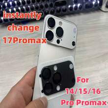 High Strength Glass Lens Cover, Compatible With Apple 14/15/16 Pro Max, Instantly Transforms To 17 Pro Max/17 Pro - Dark Blue - View 5