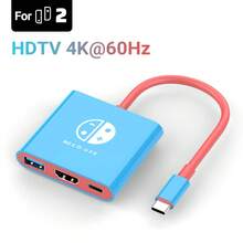适用于 Switch/Switch OLED 的 4K/60Hz Switch 底座，便携式底座，带 HDTV1.4 USB 3.0 端口和 PD 100W 充电，三合一 USB-C 集线器，兼容 Switch Steam 卡座、Pro/Air、智能手机等