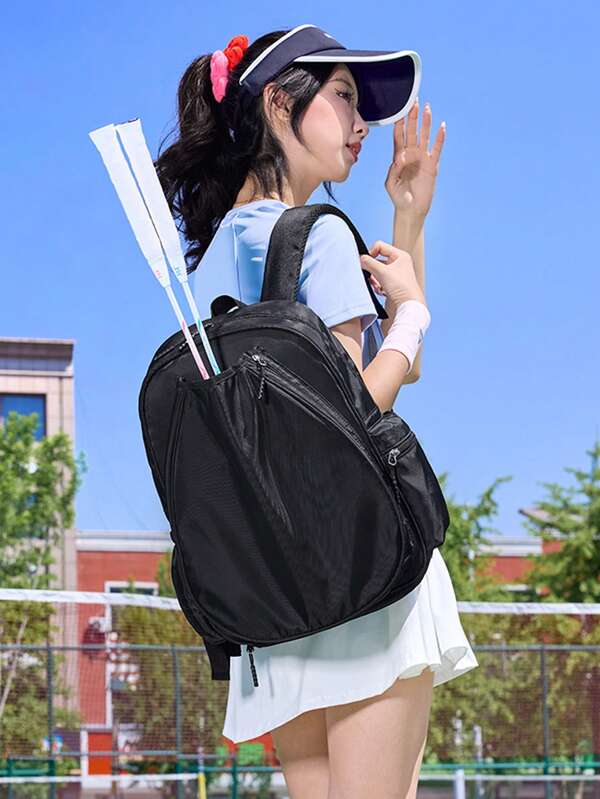 Bolsa de bádminton, bolsa de bádminton adecuada para niñas, mochila para raqueta de bádminton, mochila de tenis, bolsa de pickleball, adecuada para niñas, estudiantes, entusiastas del deporte, compartimento independiente para zapatos, puede acomodar iPad, bebidas deportivas y otros equipos