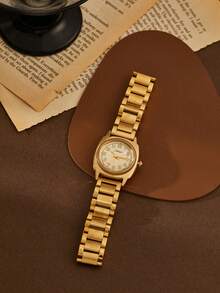 XIVIYA ساعة يد نسائية أنيقة وفنية بطراز رجعي بسيط، إطار صغير مرصع بالراين، سوار من الفولاذ المقاوم للصدأ عالي الجودة، كلاسيكية راقية متعددة الاستخدامات للاستخدام اليومي والاجتماعي والعمل والحفلات والهدايا