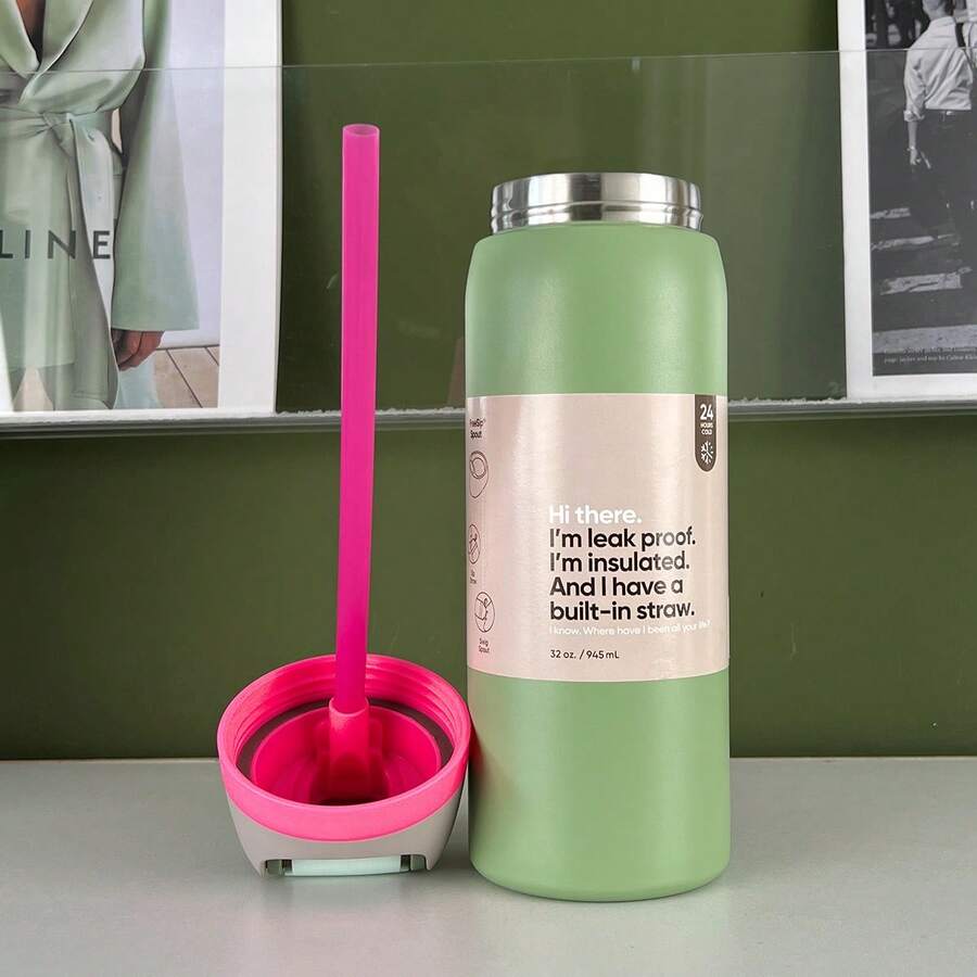 New Original OWALAS 32oz Halloween & Christmas Limited Edition Water Bottle Start Your Mysterious Journey With "Midnight Bell" And "Dancing With The Ghosts", "It's Boring Without You" And "Happy Halloween". "Trick Or Treat" - Green - View 1