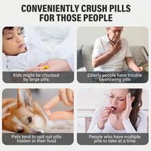 Small Portable Cordless Electric Pill Crusher Fine Powder For Elderly - Battery Operated Pill Grinder For Multiple Pills, Small And Large Medication And Vitamin Tablets - Suitable For Travel - Black - View 4