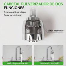 Mezcladora para Fregadero, Grifos de Cocina, Llaves para Fregadero de Cocina Flexible, Mezcladora para Cocina con Dos Asas, Grifo de Cuerpo Principal de Latn, Acabado Cromo Espejo, SP - 80009 - Cromo Espejo - Ver 5
