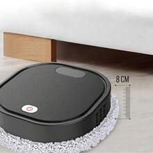 Robot Aspirador y Mopa Combo, USB Recargable, Húmedo y Seco Totalmente Automático Mopa Máquina con Función de Pulverización y Húmedo y Seco Almohadillas, Libera tus Manos para Pelo de Mascota y Mopa Limpiador, Pisos Duros y Alfombras, Adecuado para Escenarios en Hogares, Oficinas, Dormitorios, Pasillos, etc. - Gris - Ver 6