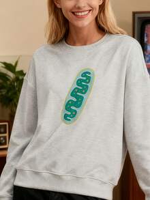 DIY Mitochondria Costume Funny Biology Teacher Halloween Sweatshirt - 灰色 - 查看 2