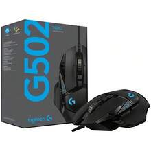 Logitech G502 HERO 25K 传感器游戏鼠标，11 级可调重量 + RGB 照明，0 延迟有线电竞，适用于 PUBG/LOL 等游戏的专业设备