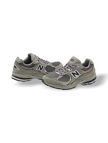 New Balance 新百伦男女运动鞋轻便缓震回弹防滑透气网眼拼色健身跑步旅行街头浅灰色海军蓝银色 ML2002RA - 灰色 - 查看 6