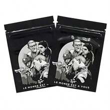 100pcs 7*10cm Printed Flat Three Side Self Seal Ziplock Plastic Packaging Smell Proof Mylar Bag Sachets Aluminum Foil Packaging Small Mini Sugar Candy Packets Pouch - Multicolor - View 3