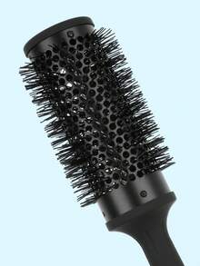 1 pezzo Spazzola per capelli con setole in nylon, rivestimento in ceramica ionica nera e manico in ABS rivestito in gomma, adatta per uso in salone, per acconciature, capelli ricci, bordi, pettine per capelli, set di spazzole per capelli, pettine per ricci, spazzola districante, spazzola per capelli da donna, per viaggi, prodotti per capelli, accessori per barbieri, attrezzature per parrucchieri