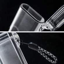 1pc Compact 3-In-1 Transparent Sealed Waterproof Cigarette Case, Portable Smoking Accessories Storage Box For Men & Women, Suitable For Outdoor Sports, Vape Charm, Gifts
