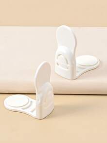 6/12 白色多功能转角抽屉锁 - 儿童锁、婴儿安全锁、直角锁、时尚设计、现代安全、耐用塑料、免钻孔，适用于厨房、卧室和客厅直角橱柜门锁、冰箱锁 - 彩色 - 查看 4