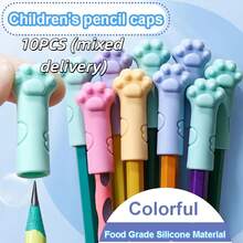 1 pieza/10 piezas/30 piezas/50 piezas Borradores con forma de pata de gato lindos - Regalo de relleno de Navidad. Colores pastel - Topes de lápiz con soporte para escribir, material de PP duradero, adecuado para la escuela, la oficina, el hogar - Compatible con bolígrafos, lápices, marcadores - Ideal para estudiantes, maestros, amantes de los gatos - Suministros de papelería a granel, artículos escolares esenciales, diseño divertido, superficie suave, accesorio funcional, trabajadores de oficina