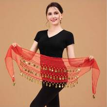 1 قطعة سلسلة خصر رقص بطن للنساء، حزام، اكسسوارات زي هالوين، حزام أداء رقص البطن، مناسب للكريسماس وحفلات المناسبات