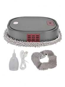 Robot Aspirador y Mopa Combo, USB Recargable, Húmedo y Seco Totalmente Automático Mopa Máquina con Función de Pulverización y Húmedo y Seco Almohadillas, Libera tus Manos para Pelo de Mascota y Mopa Limpiador, Pisos Duros y Alfombras, Adecuado para Escenarios en Hogares, Oficinas, Dormitorios, Pasillos, etc. - Gris - Ver 4