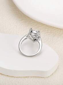 MONALLY 1pc Luxury Teardrop Cubic Zirconia Ring, Women's Accessory, Gift For Friends & Sisters, Everyday Essential - Ring - View 4