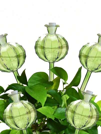 Cactus Shaped Self-Watering Device, Plastic Watering Bulb With Automatic Watering Spikes, Cute Decor, Green