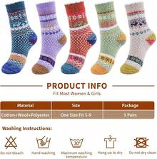 SISOSOCK 5 Pairs Fuzzy Soft Cozy Fluffy Socks Women, Casual Thick Plush Comfy Sleep Socks, Warm Winter Gifts Women - 多色動物-1 - 查看 4