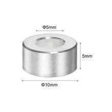 uxcell アルミガスケット 5 ミリメートル穴径 10 ミリメートル外径 5 ミリメートル長ネジブラケット脱落プレイン加工ラウンドガスケット M5 ネジロッド 20 個セット - 1 - チェックする 1