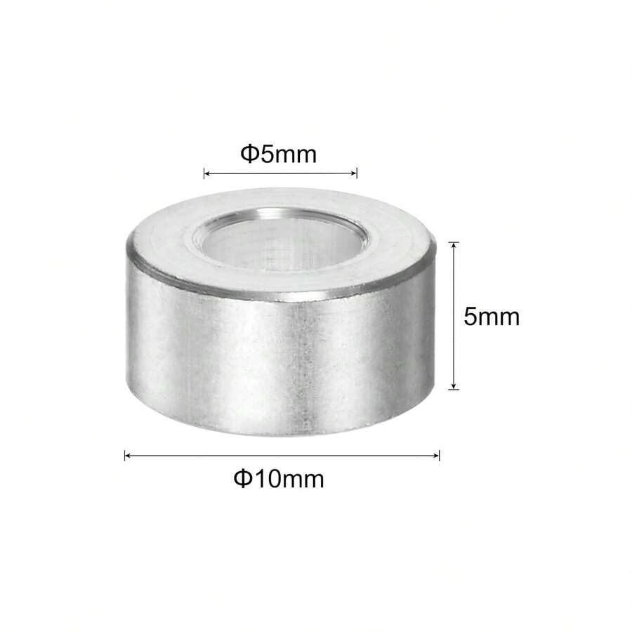 uxcell アルミガスケット 5 ミリメートル穴径 10 ミリメートル外径 5 ミリメートル長ネジブラケット脱落プレイン加工ラウンドガスケット M5 ネジロッド 20 個セット - 1 - チェックする 1