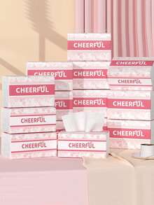 5-Ply Thickened Facial Tissue Paper, Embossed 4-Edge, Bulk Pack For Home Use, Students, Offices, Camping, Graduation, Halloween, Christmas Parties, Picnics, Suitable For Men & Women