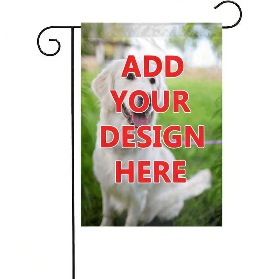 Personalized Garden Flag - Double-Sided Polyester, Custom Photo Design With Pet Dog Or Moose, Perfect For Yard, Lawn, Patio Decor, Pole Not Included, Perfect For Room Decor - Multicolor - View 1