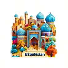 1 件 2D 城市景观冰箱贴 - 适合作为送给朋友的节日礼物，多个丙烯酸和橡胶软磁铁适用于金属门、冰箱、储物柜 - 适合旅行爱好者、新年、毕业典礼、周年纪念日、圣诞节、感恩节的创意家居装饰礼物 - 彩色 - 查看 15