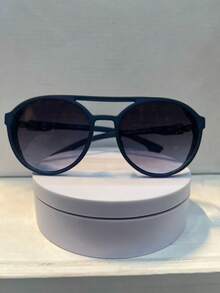 LL Otica Sunglasses Retro Driving Sunglasses Cross-Border Round Frame - Blue - View 1