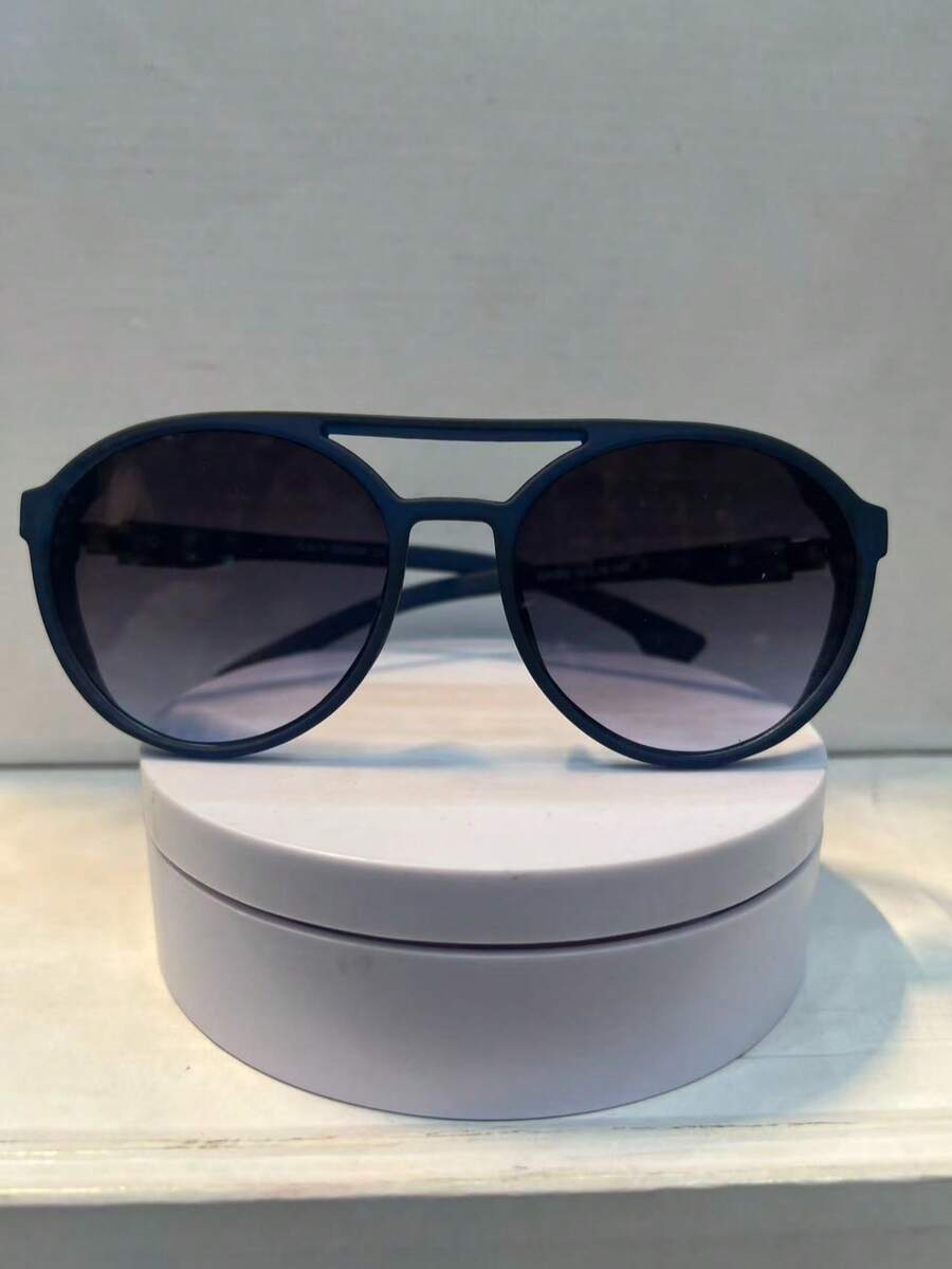 LL Otica Sunglasses Retro Driving Sunglasses Cross-Border Round Frame - Blue - View 1