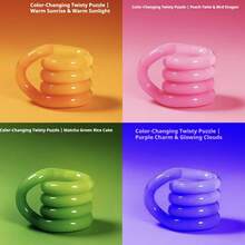 新品：彩虹扭绳玩具、多功能减压工具、TANG 压力释放、手指灵活性训练器、鲜艳的彩色玩具、彩虹拉伸/缠绕/连接创意形状、办公室减压玩具、缓解焦虑玩具 - 惊喜礼物 - 生日礼物 - 圣诞礼物 - 万圣节礼物 - 完美礼物 - 礼物 - 玩具 - 彩色 - 查看 4