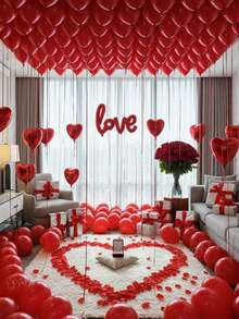 41 chiếc/Bộ bóng bay khẩu hiệu tình yêu ngày lễ tình nhân, bóng bay lá kim loại hình trái tim màu đỏ 18", bóng bay cao su màu đỏ 10", dùng cho lễ đính hôn, đám cưới, trang trí sinh nhật, đạo cụ cầu hôn, cô ấy đã nói đồng ý, tường hình vuông màu đỏ, em sẽ lấy anh chứ, cầu hôn, cầu hôn lãng mạn, trang trí phòng khách sạn - Đỏ - Xem 10