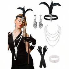 PLULON 1920s Accessories For Women Great Gatsby Flapper Dress Accessories Fashion Roaring 20s Costume For Women - Style1 - View 2