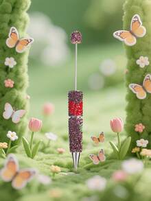 1/3/5/10pcs Multi-Color Luxury Full Crystal Ballpoint Pen With Smooth Black Ink, Creative DIY Jewelry Pen, School/Office/Study Supplies, Gift - Bead Pen - View 21