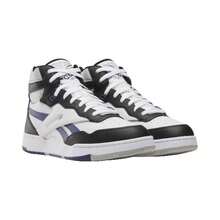 Reebok White Bb 4000 II Mid Unisex Tennis Shoes - Black and White - View 2