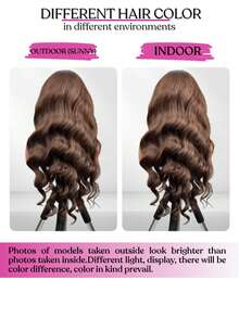 Parrucca frontale in pizzo a onde del corpo 13x4, capelli misti, parrucca lunga a onde del corpo, colore naturale, chiusura frontale in pizzo HD 13x4, parrucca in capelli vergini brasiliani di colore marrone per donne