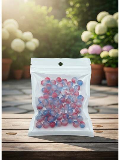 0.26mm Red And Blue Beads - Synthetic Round Beads With Sunrise-Style Beads Are Suitable For Jewelry Making, Such As Bracelets And Necklaces. They Are DIY Handmade Materials For Mother's Day Jewelry Making.