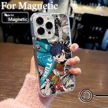 Funda de teléfono de anime Cute D-Dandadans para iPhone 17 16 15 14 13 12 11 Pro Max Air Mini XR XS X 7 8 Plus, cubierta trasera transparente magnética anti-caída de TPU suave, productos periféricos de anime, estilo lindo, carcasa flexible, funda protectora ligera, coleccionista, entusiasta de anime - Mezcla de colores - Ver 4