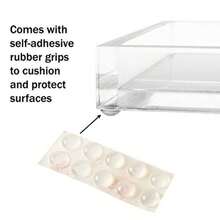 Lavish Home Acrylic Catchall Tray Decorative Clear Rectangular Modern Minimalist Valet Organizer For Bedside Bathroom Or Office Storage By