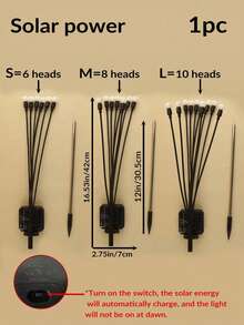 1 Stück 6/8/10 kopfige Solar-Kugelleuchte, Schwingungsleuchte, Dekorationsbeleuchtung, Hofdekorations-Leuchte, Gartendekorations-Leuchte, sanftes Licht mit automatischem Aufladen, Solarstromversorgung, Garten, Hof, Balkon, Terrassen-Dekorationsbeleuchtung