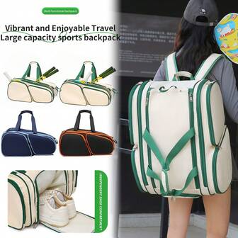 Pickle Bag For Men, Badminton Bag For Men, Women With Shoe Pocket Compartment. Pickle Bag, Badminton Bag, Unisex Backpack, Hand-Held Single Shoulder Racket Sports Fitness Bag, Sports Fitness Bag, Hand-Held Tennis Bag With Shoe Compartment, Sports Storage Bag. Pickle Racket Equipment Bag Is Very Suitable For Thanksgiving, Christmas, Halloween