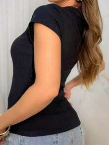 Strapless Crop Top - Negro - Ver 3